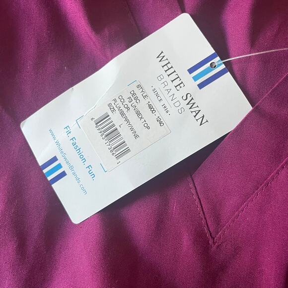 Dignity Health Scrub Top Burgundy Pullover New Vneck Medical - Picture 5 of 14